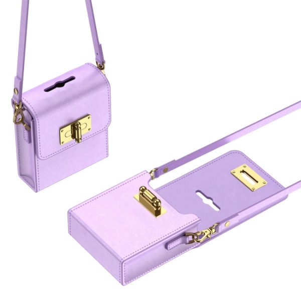 Galaxy Z Flip5 Phone Case Bag with Gold Buckle - Image 4
