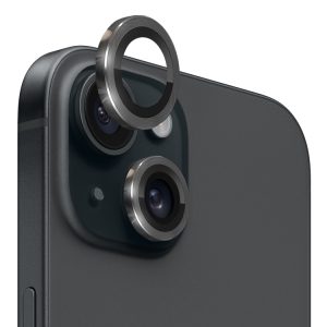 iPhone 15 / 15 Plus Camera Lens Protector Tempered Glass Metal Ring Film